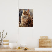 Schattige LaPerm Cat Art Print Poster (Keuken)