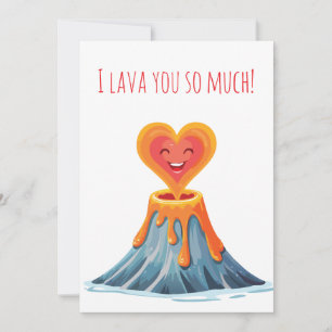 Schattige Lava Je Grappige Valentijnsdagkaart Feestdagenkaart