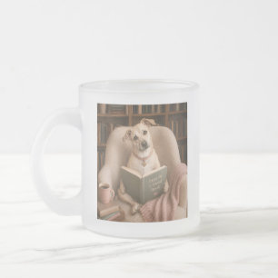 Schattige lees hond watercolor bibliotheek illustr matglas koffiemok