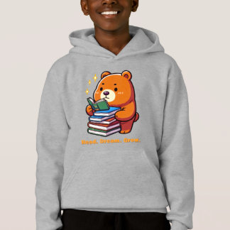 Schattige leesbeer met boeken Kawaii