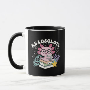 Schattige Leesolotl Axolotl Leest Boeken Puns Koff Mok