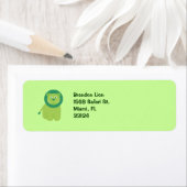 Schattige leeuw etiket (Insitu)