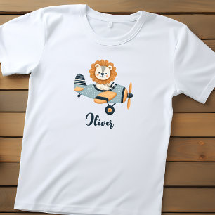 Schattige Leeuw op Charmant Gepersonaliseerd Vlieg Kinder Shirts