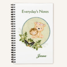 Schattige leeuwen - spiraal notebook