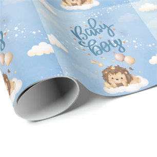 Schattige Leeuwenkoning Baby Jongen inpakpapier