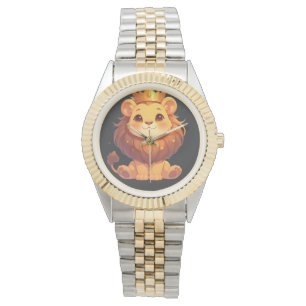 Schattige Leeuwenkoning [Product] Kawaii Kroon Die Horloge