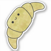 Schattige lekker croissant sticker (Voorkant)