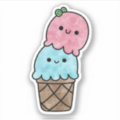 Schattige lekker ijsje sticker (Voorkant)
