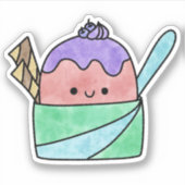 Schattige lekker ijsje sticker (Voorkant)