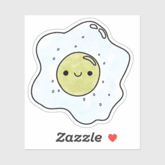 Schattige lekker zonnig kant-en-ei sticker