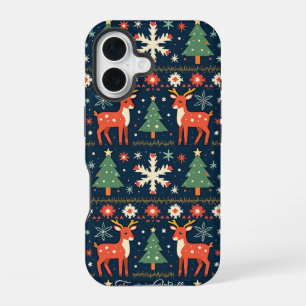 Schattige lelijk kersttruitjespatroon iPhone 16 hoesje