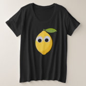 Schattige Lemon-personage met Googly Eyes Grote Maat T-shirt (Design voorkant)