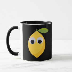 Schattige Lemon-personage met Googly Eyes Mok
