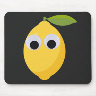 Schattige Lemon-personage met Googly Eyes Muismat