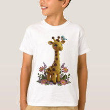 Schattige lente-giraffe gehaakte kinderkamer kunst