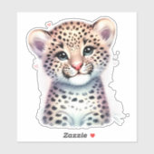 Schattige! Leopard Custom Cut Scrapbook Sticker (Vel)