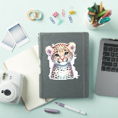 Schattige! Leopard Custom Cut Scrapbook Sticker (iPad Cover)