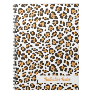 Schattige Leopard Print Spiraalvormig Notitieboek