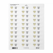 Schattige Leopard Return-adreslabel Etiket (Full Sheet)