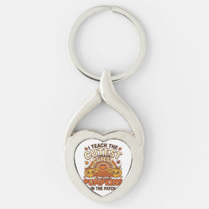 Schattige leraar pompoen herfst klaslokaal vector sleutelhanger
