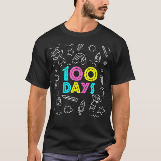 Schattige leraar student 100e dag Gelukkige 100 da T-shirt