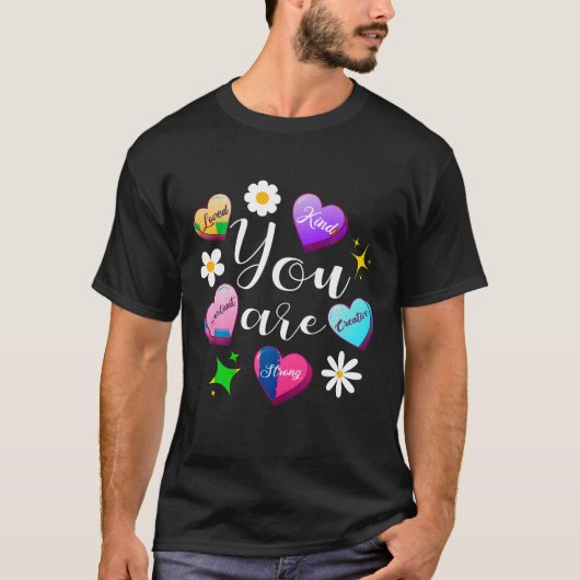 Schattige Leraar Valentijnsdag Grappig Retro Hart T-shirt (Voorkant)