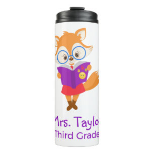 Schattige Leraarsgeschenk met Fox Thermosbeker