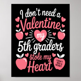 Schattige leraren Valentijnsdag Poster
