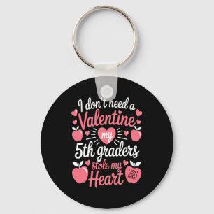 Schattige leraren Valentijnsdag Sleutelhanger