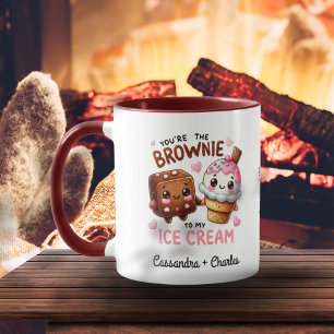 Schattige & leuk "Brownie naar mijn ijs" Custom pa Mok