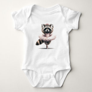 Schattige Leuk Dier Humor Raccoon Ballerina Romper