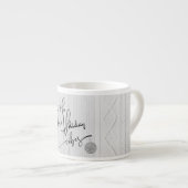 Schattige Leuk Gezellig Sweater Wit/Zwart Script V Espresso Kop (Voorkant rechts)