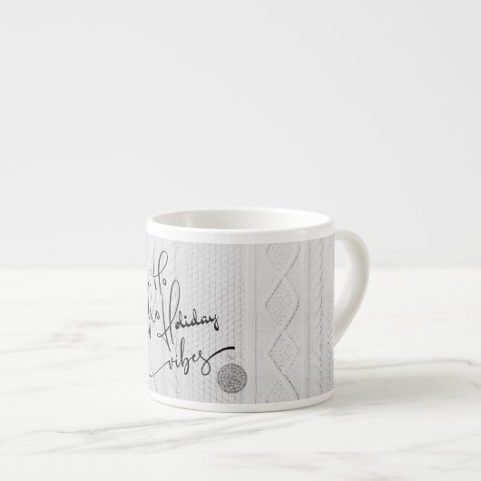 Schattige Leuk Gezellig Sweater Wit/Zwart Script V Espresso Kop (Voorkant rechts)