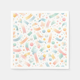 Schattige Leuk Kinder Confetti Kleurrijke Pastel V Servet