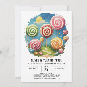 Schattige Leuk Lollipop Verjaardag Kaart