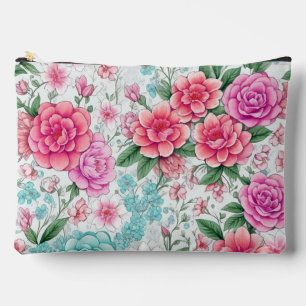 Schattige Leuk Meisje  Bloemen Patroon Cosmetische Etui