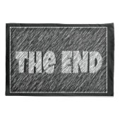 Schattige leuk zwart wit einde van de dag quote he kussensloop (Achterkant-Links)