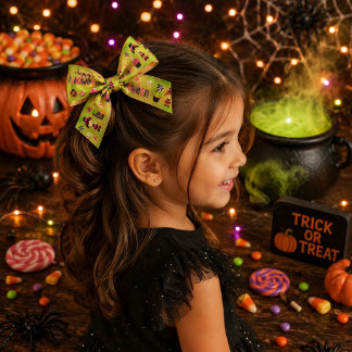 Schattige Leuke Halloween Limoengroene Heksensnoep Grosgrain Lint
