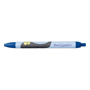 Schattige leuke kikkervis cartoonillustratie zwarte inkt pen