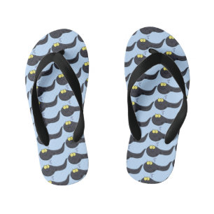 Schattige leuke kikkervisje cartoon illustratie kinder teenslippers