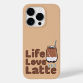 Schattige Leven Liefde en Latte Case-Mate iPhone Case (Achterkant)