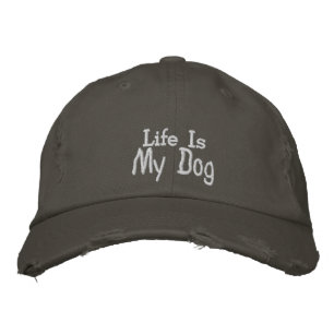 Schattige leven Mijn Hond Quote Rustiek Grey Geborduurde Pet