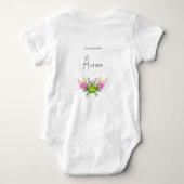 Schattige Levendig Geel Roze Wildflower Script Romper (Achterkant)