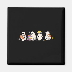 Schattige lezen Ghost Halloween Ghost Book Spooky Magneet