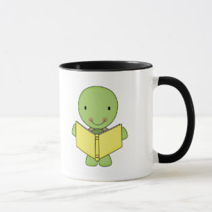 schattige lezende schildpad mok