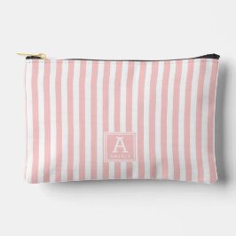 Schattige Licht Blush Roze Strepen Monogrammed Ini Etui