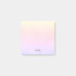 Schattige Licht Roze Esthetische Regenboog 3x3 Cus Post-it® Notes