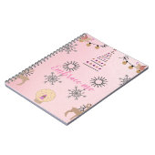 Schattige Licht Roze Kerstmis Esthetisch Notitieboek (Linkerzijde)