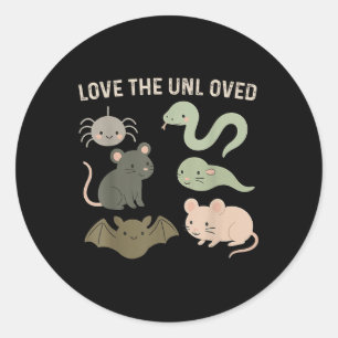 Schattige Liefde De Onbeminde Duif Rat Kikker Grap Ronde Sticker