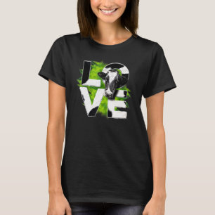 Schattige Liefde Koe Groene Gras Voor Koe T-shirt